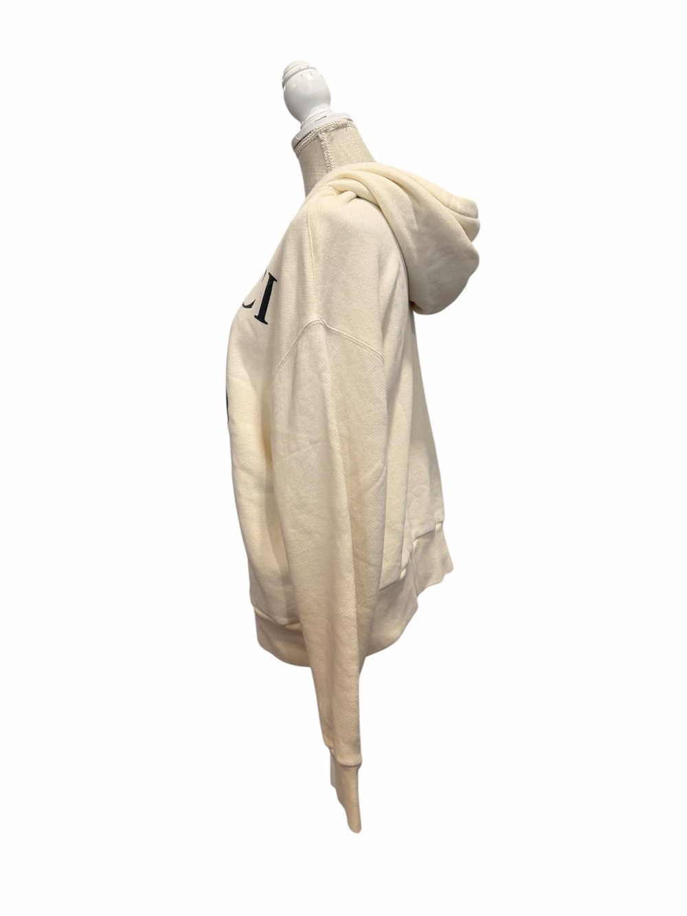 Gucci Cream Hoodie with Black Logo - Picture 6 of 9